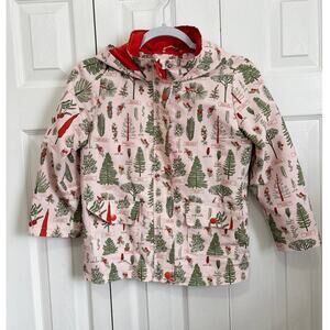 Piccolina Botanical Plant Print Hooded  Jacket Size 10Y
